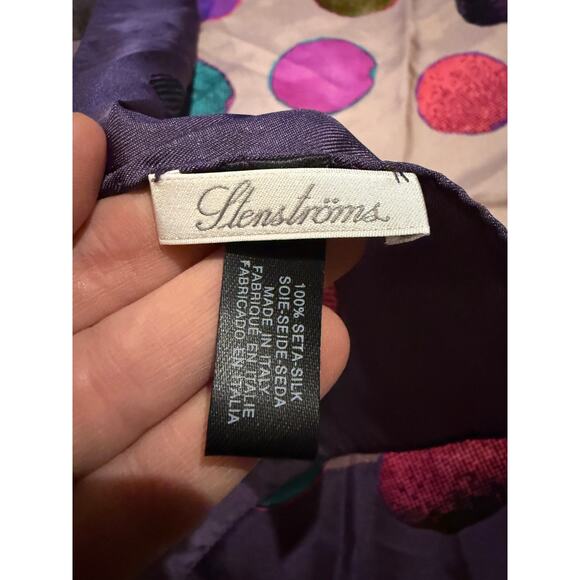 Stenstroms Colorful Silk Scarf 35" Square - Picture 5 of 6